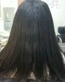 החלקת שיער אחרי טיפול
