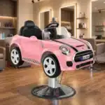 כסא למספרה מיני קופר ורוד לילדים